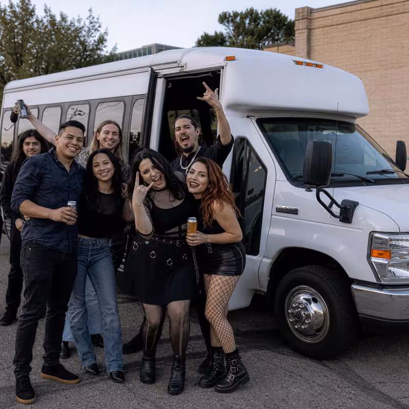 Black Mercedes Sprinter van staged for an Indianapolis Concert Transportation group