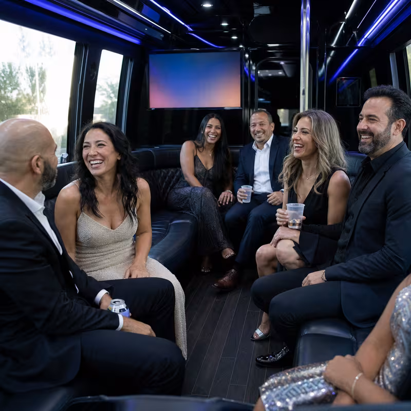 Black Mercedes Sprinter van staged for an Indianapolis Private Event Transportation group