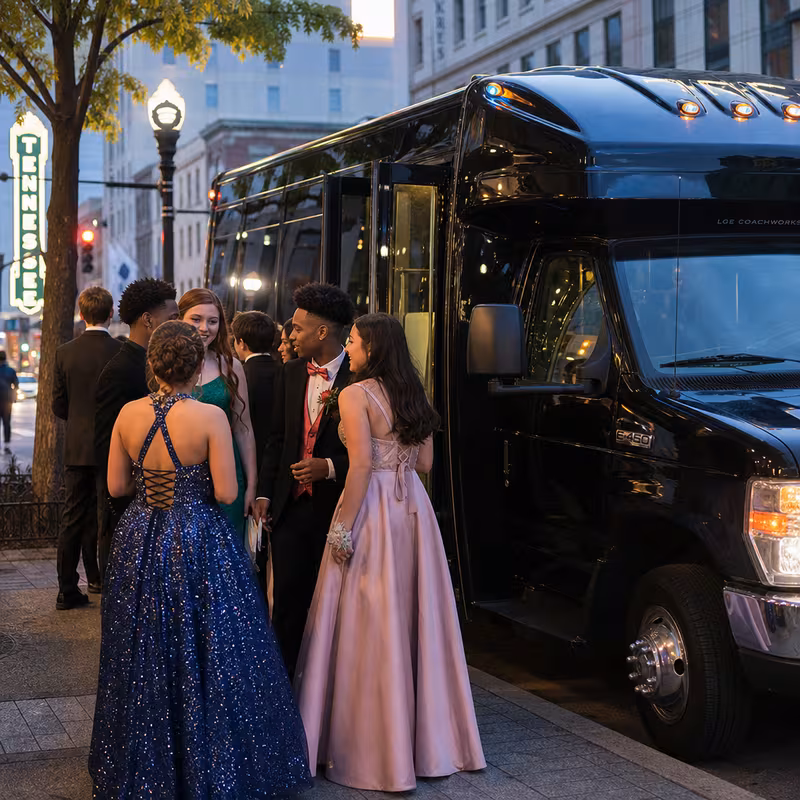 Passengers loading luggage while boarding an Indianapolis group shuttle